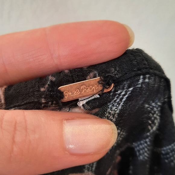 Free People Black Sunbaked Swing Dress L - Picture 6 of 9